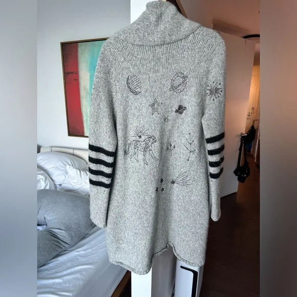 MOTHER The Hip Cardigan in Map Of Stars - Picture 3 of 16